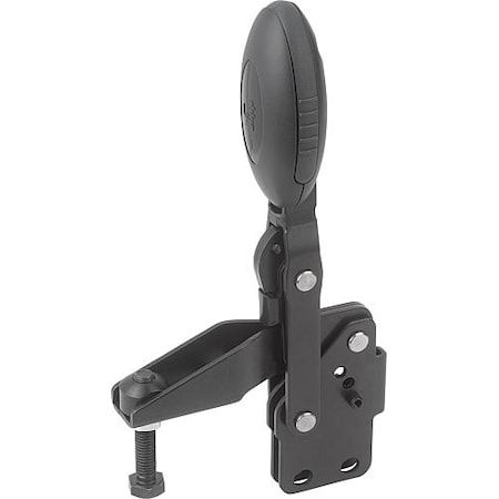 Kipp Vertical Toggle Clamps with straight foot and adj. spindle K0663.006000